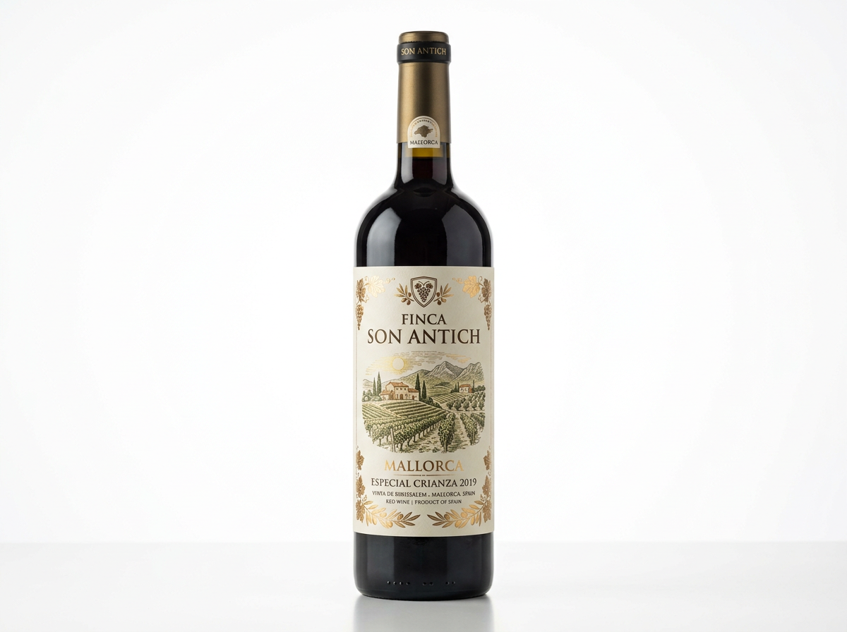 Botella vi mallorquí
